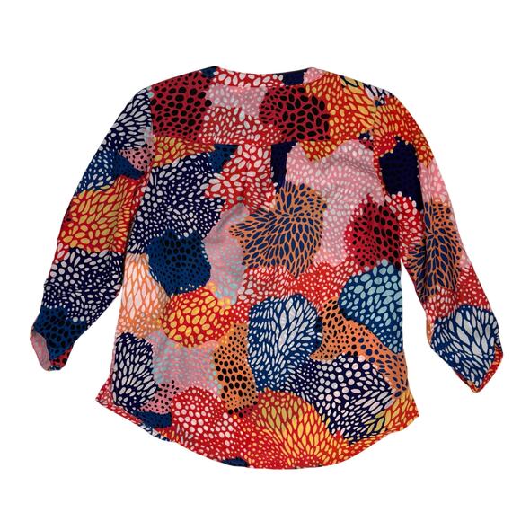 Anne Klein Blouse with Gold Accent Buttons Women’s Small 3/4 Sleeve Roll Up - Picture 2 of 7